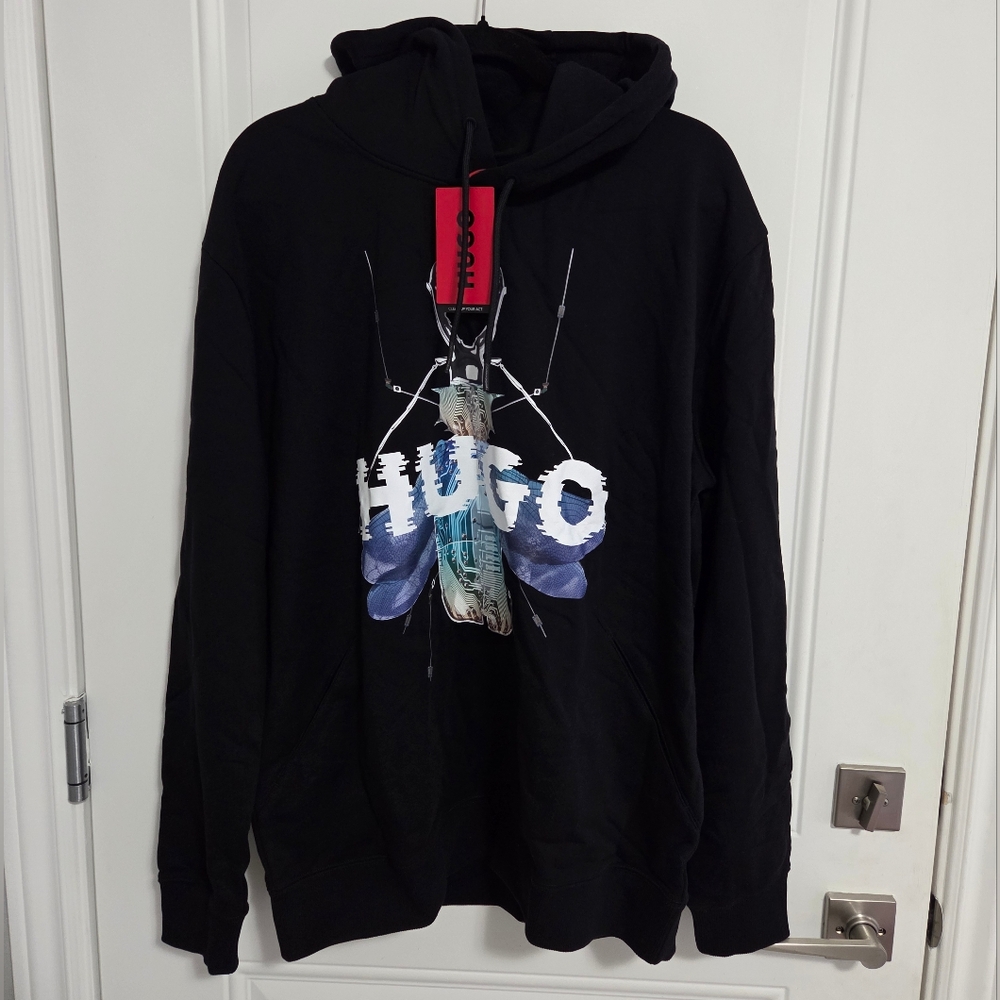 NWT - Hugo Boss Men's Cyber Bug Hoodie - Made In Portugal - Size XL